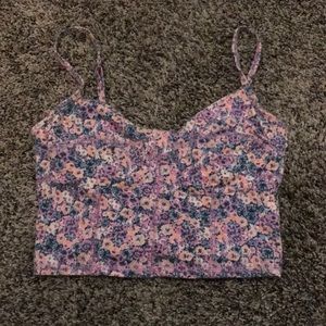 Floral bralette crop top